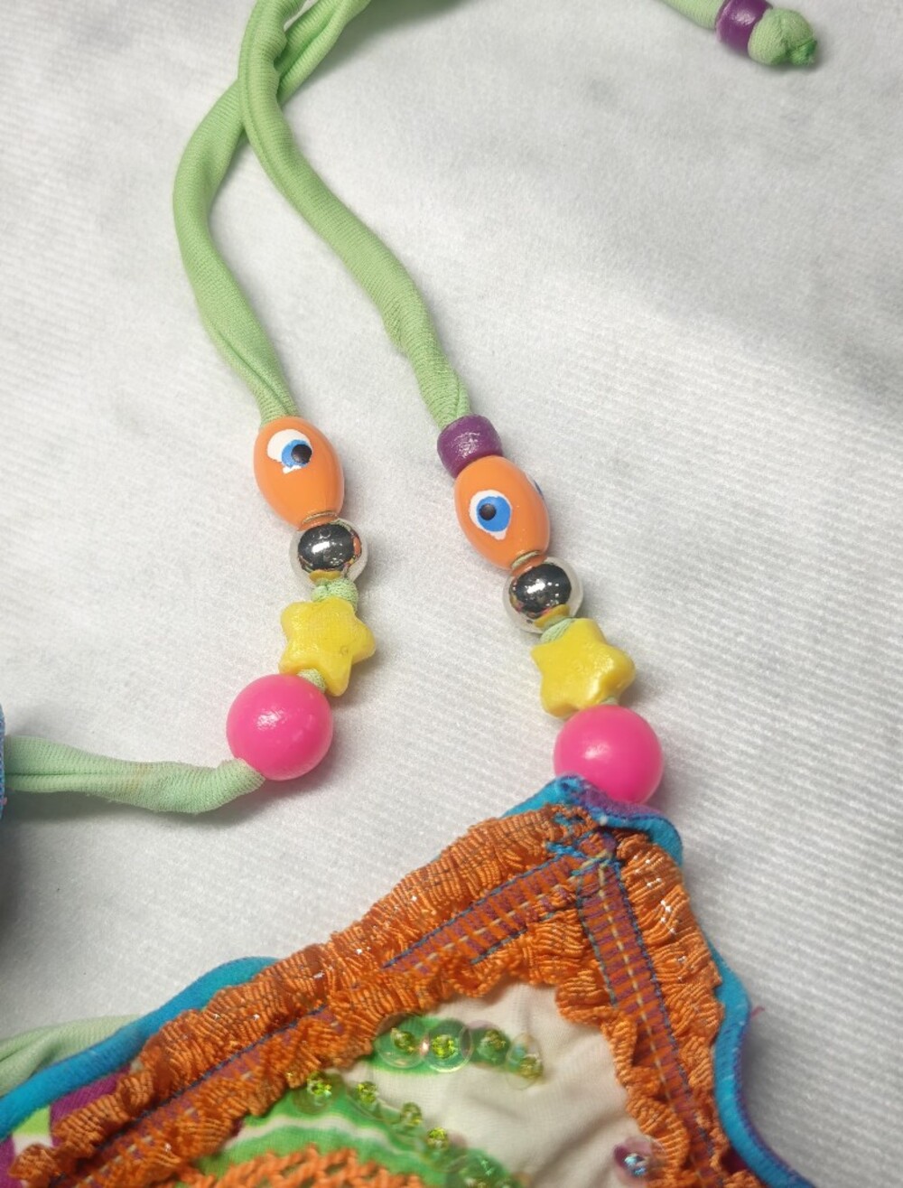 Rosa Mistica Y2k Columbian bikini beaded sequins green yellow blue orange purple - Picture 4 of 10